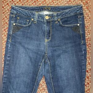 Cache Women's Dark Blue Studded Skinny Jeans